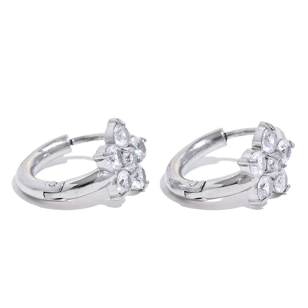 Flower Hoop Earrings