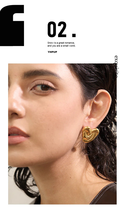 Heart studs