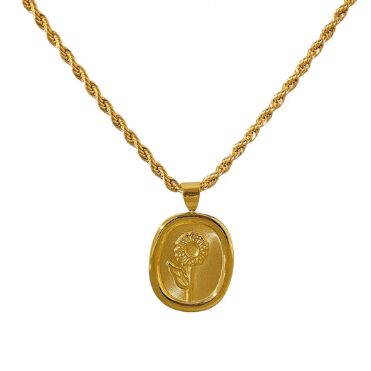 Oval  Pendant Necklace