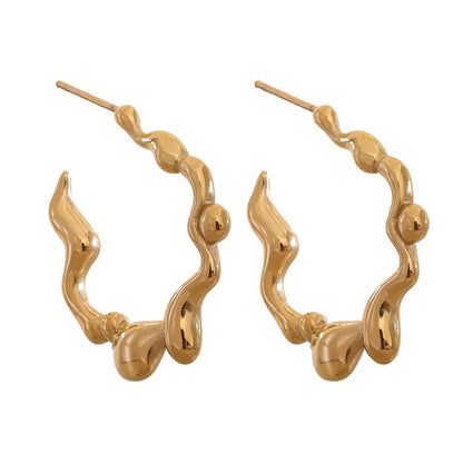 Minimalist C-Shape Hoop Earrings