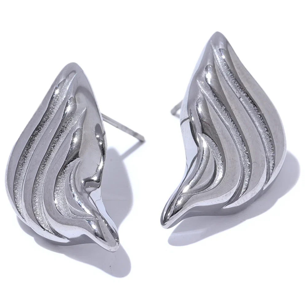 Geometric Stripe Statement Stud Earrings
