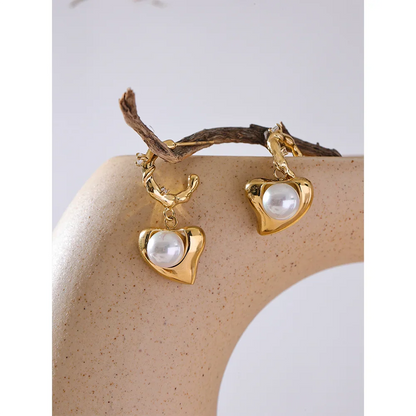 Heart Drop Earrings