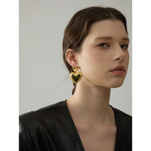 Heart Dangle Earrings