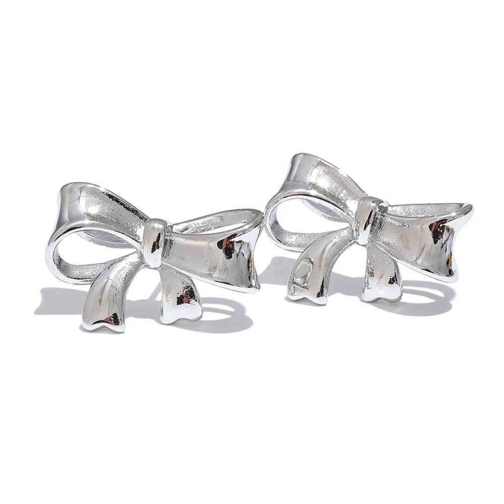 Waterproof Bow Knot Stud Earrings