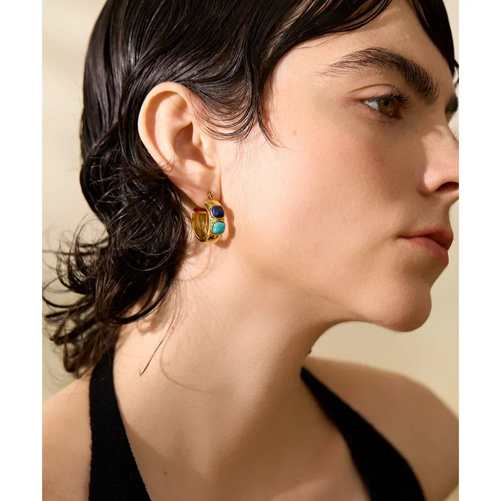 Natural stone earrings