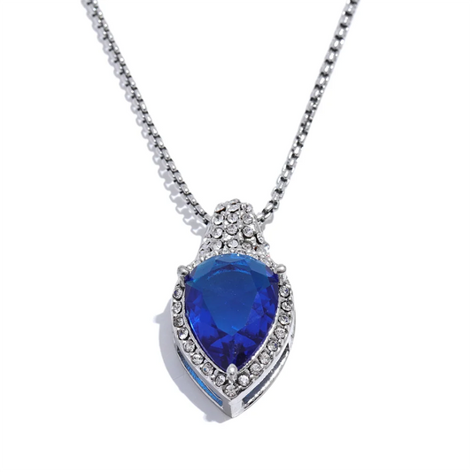 Cubic Zirconia Water Drop Necklace