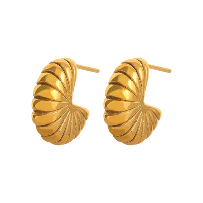 Snails Conch Charm Chunky Stud Earrings