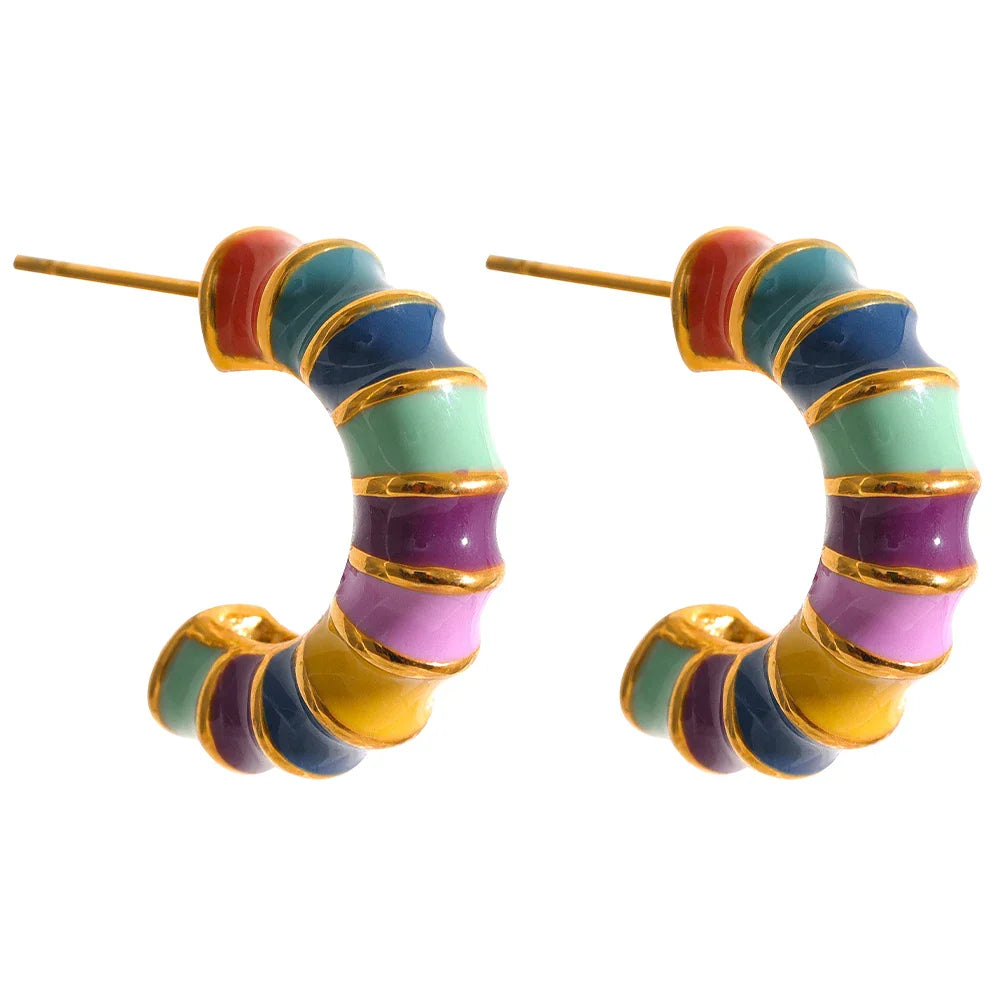 Multicolor Hoop Earrings