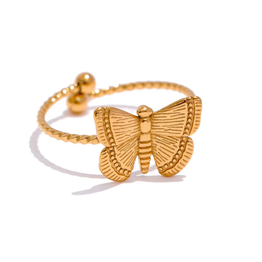 Butterfly Insect Adjustable Ring