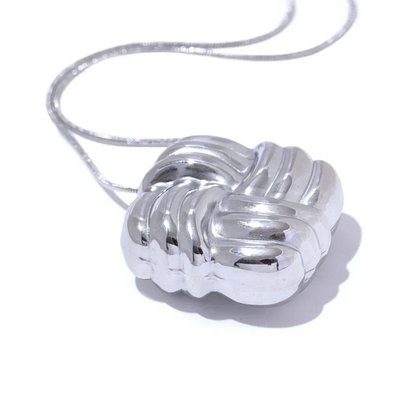 Square Stripe Pendant Necklace