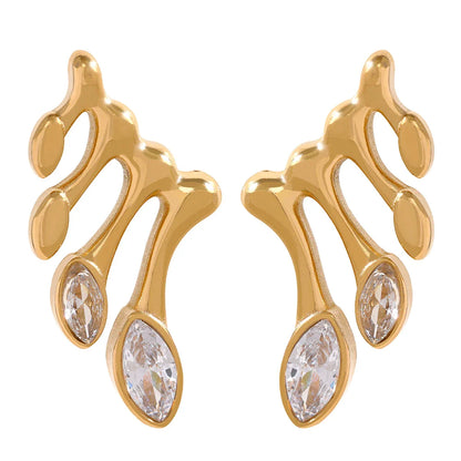 Unique Green Stud Earrings
