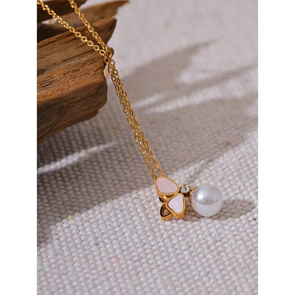 Butterfly Pearl Necklace