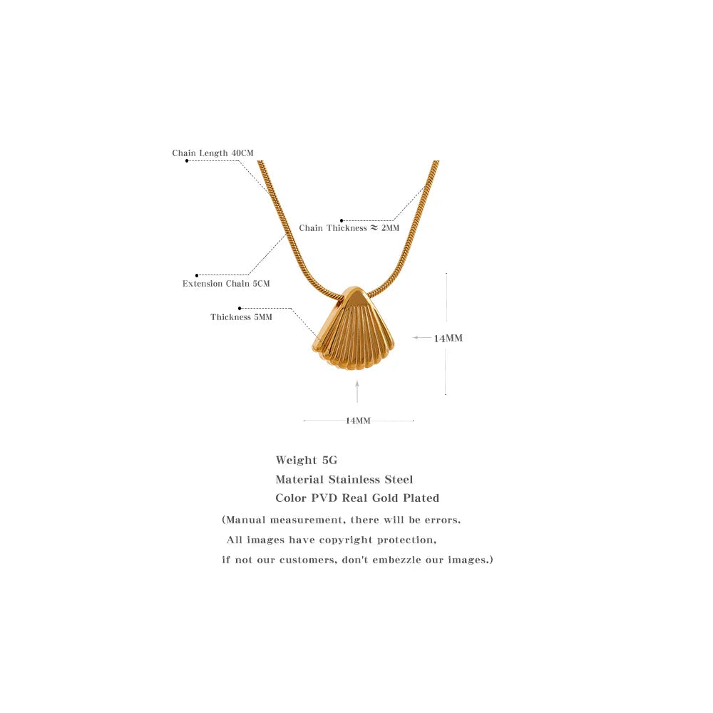 Shell Necklace Gold