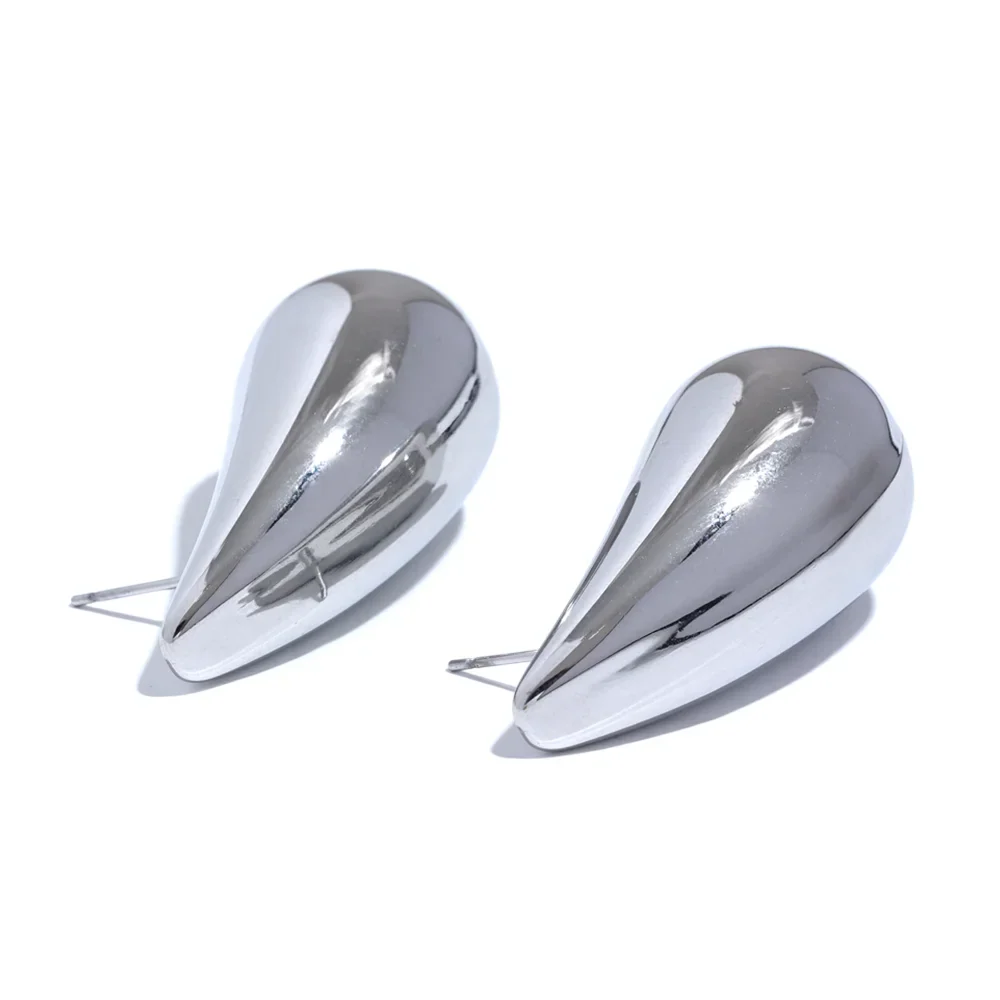 Water Drop Big Chunky Stud Earrings