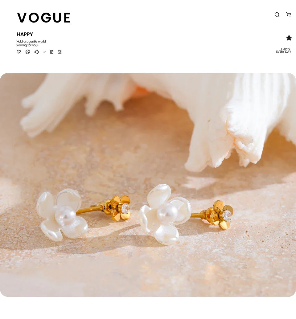 Flower Drop Earrings