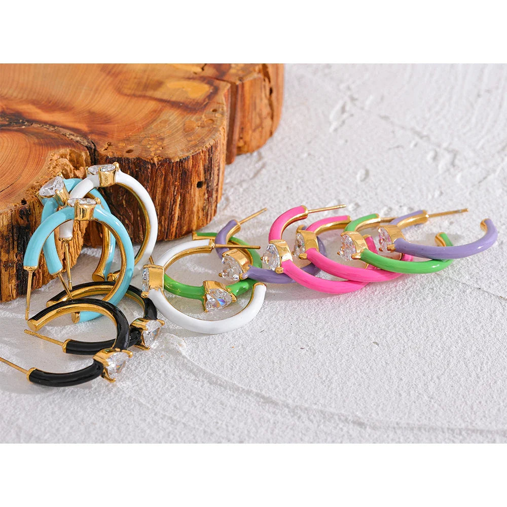 Heart Hoop Earrings