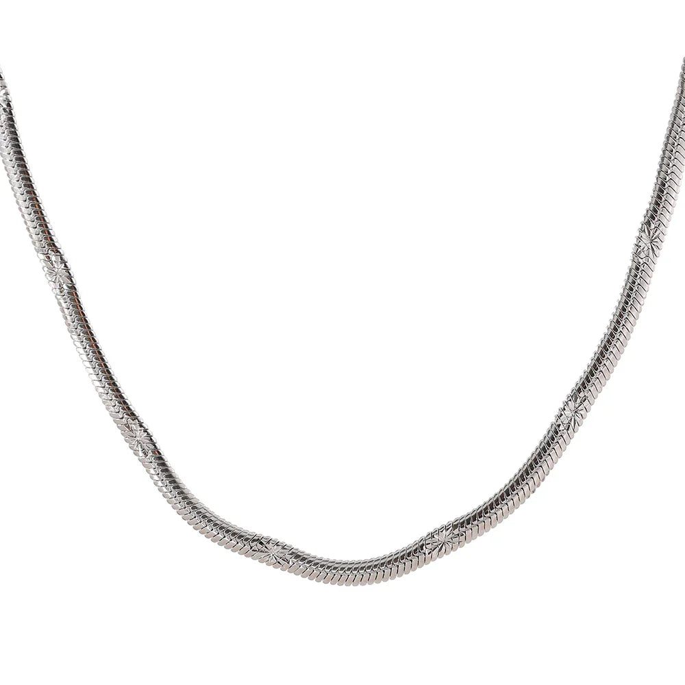 Flat Snake Chain Jewelry Set