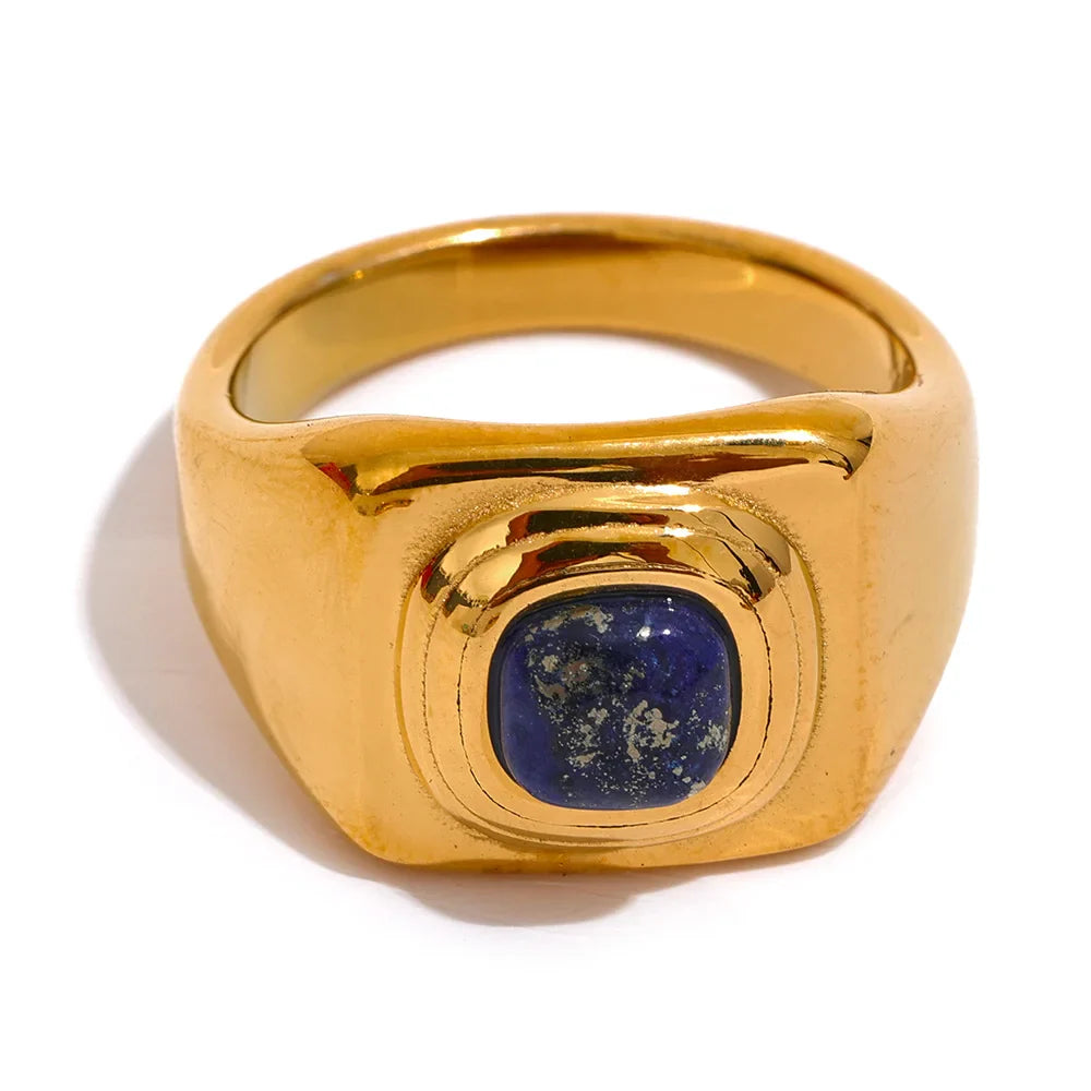 Wide gold ring
