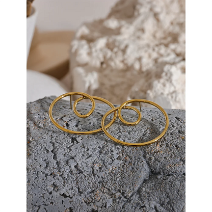 Round Knotted Hollow Stud Earrings
