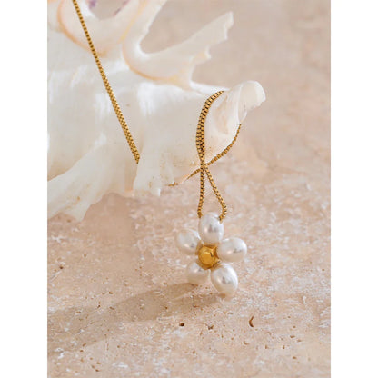 Gold Flower Pendant