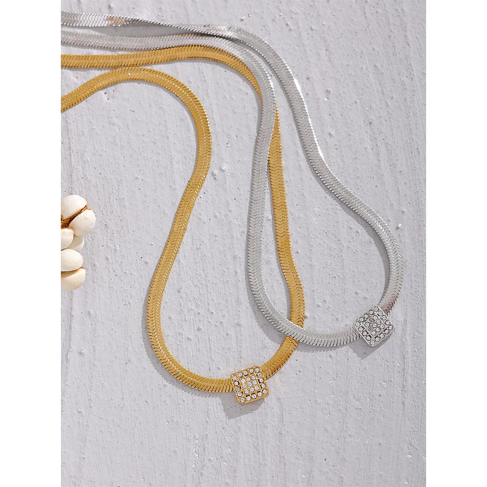 Gold Rhinestone Necklace