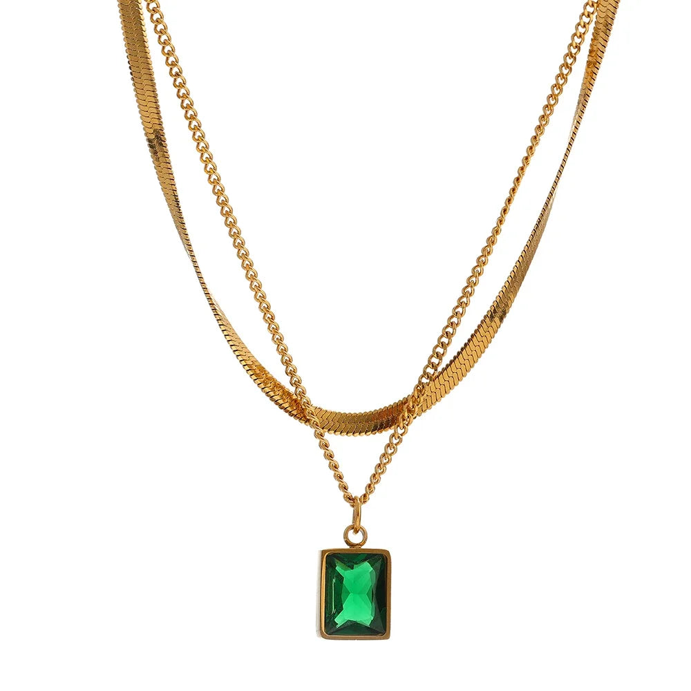 Cubic Zirconia Pendant Necklace