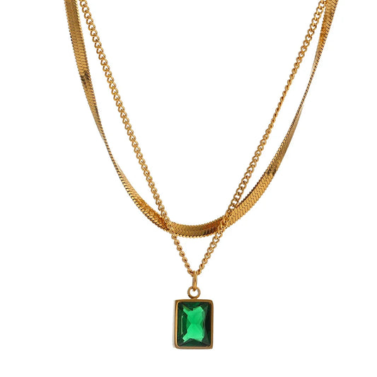 Cubic Zirconia Pendant Necklace