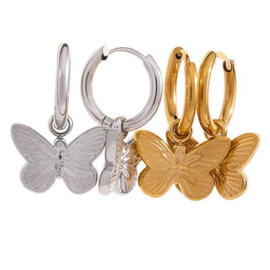 Gold Butterfly Earrings
