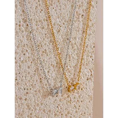 Gold Bow Necklace
