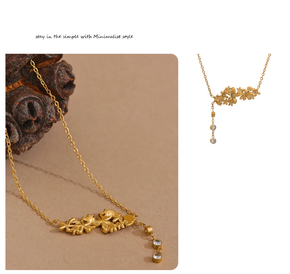 Gold Flower Necklace