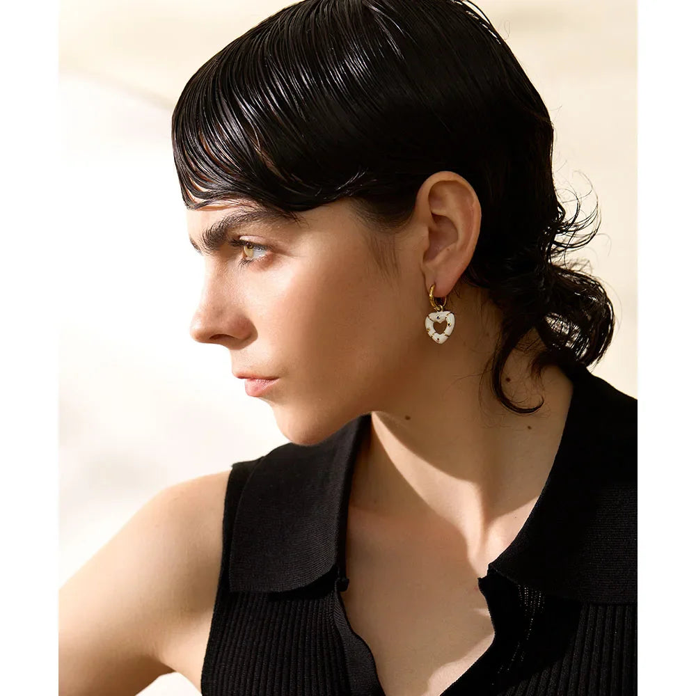 Pink Heart Earrings