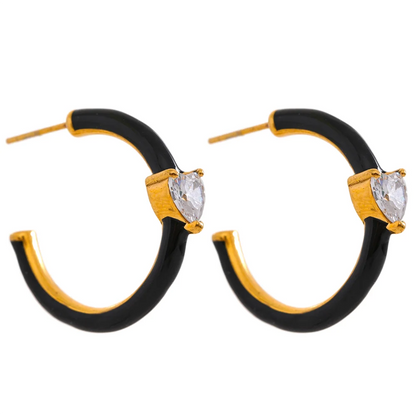 Heart Hoop Earrings