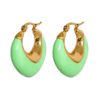Acrylic Chunky Hoop Earrings