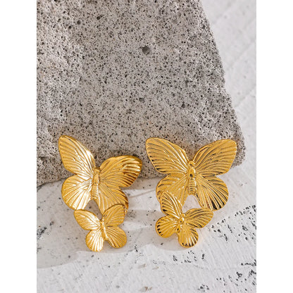 Butterfly earrings studs