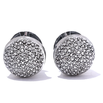Multi-Color Zircon Hollow Hoop Earrings
