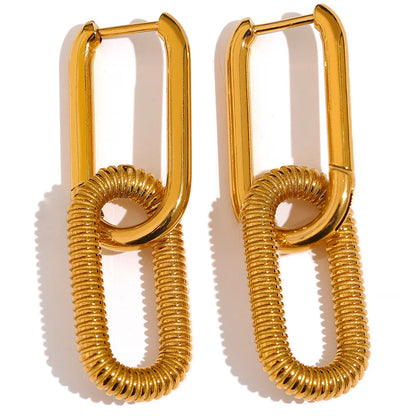 Drop Hoop Earrings