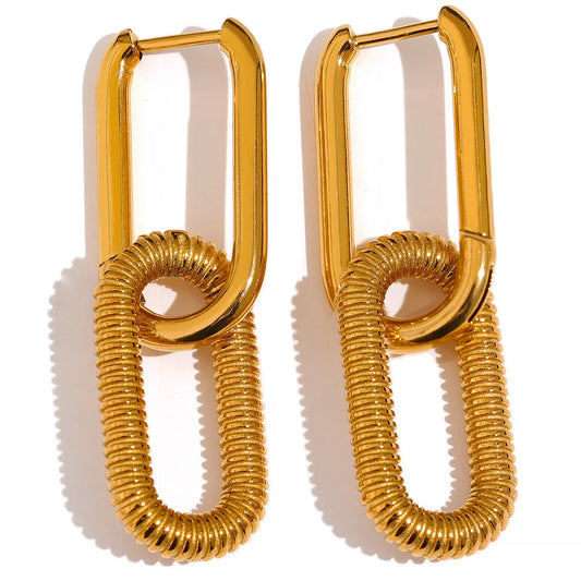 Drop Hoop Earrings