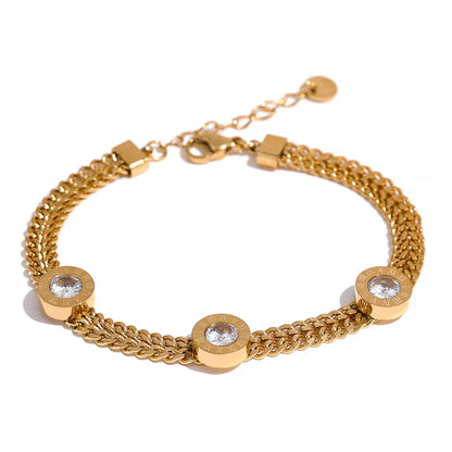 White CZ Cuban Chain Bracelet