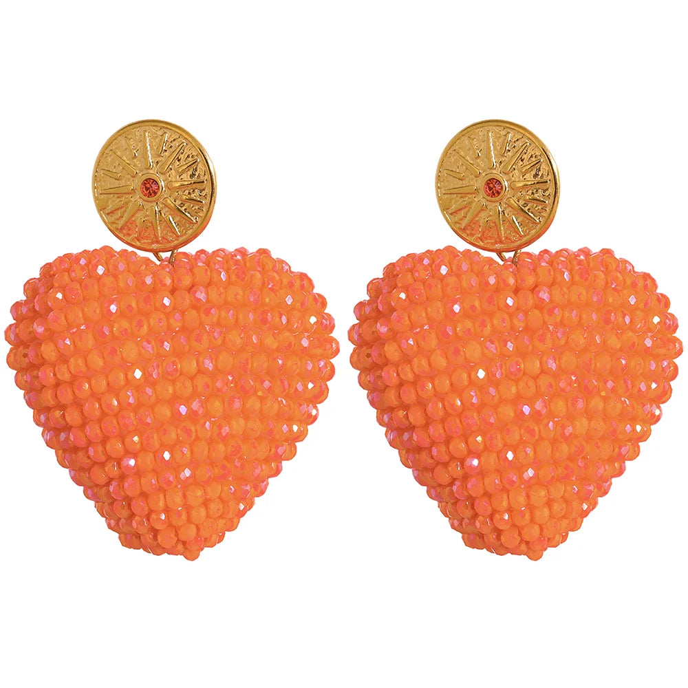 Candy Crystal Heart Earrings