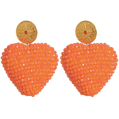 Candy Crystal Heart Earrings
