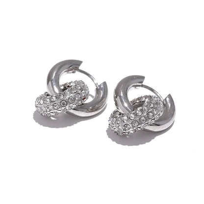 Gold Zirconia Huggie Hoop Earrings