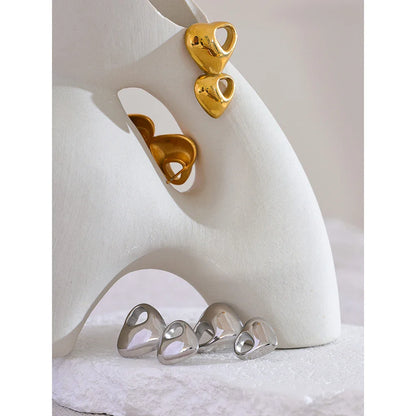 Gold heart earrings