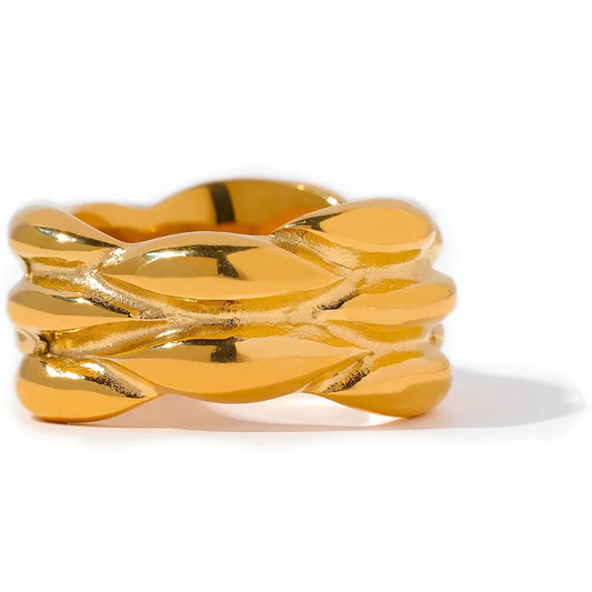 Twisted band engagement ring