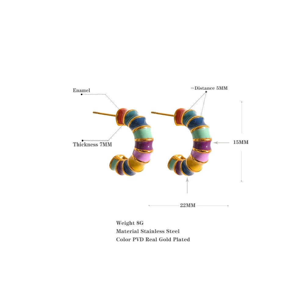 Multicolor Hoop Earrings