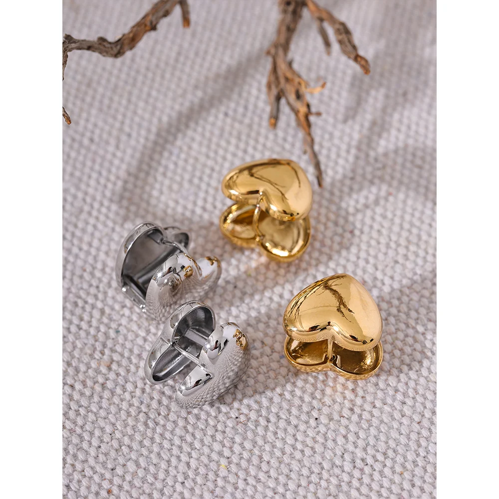 Sterling And Opal Earrings Heart