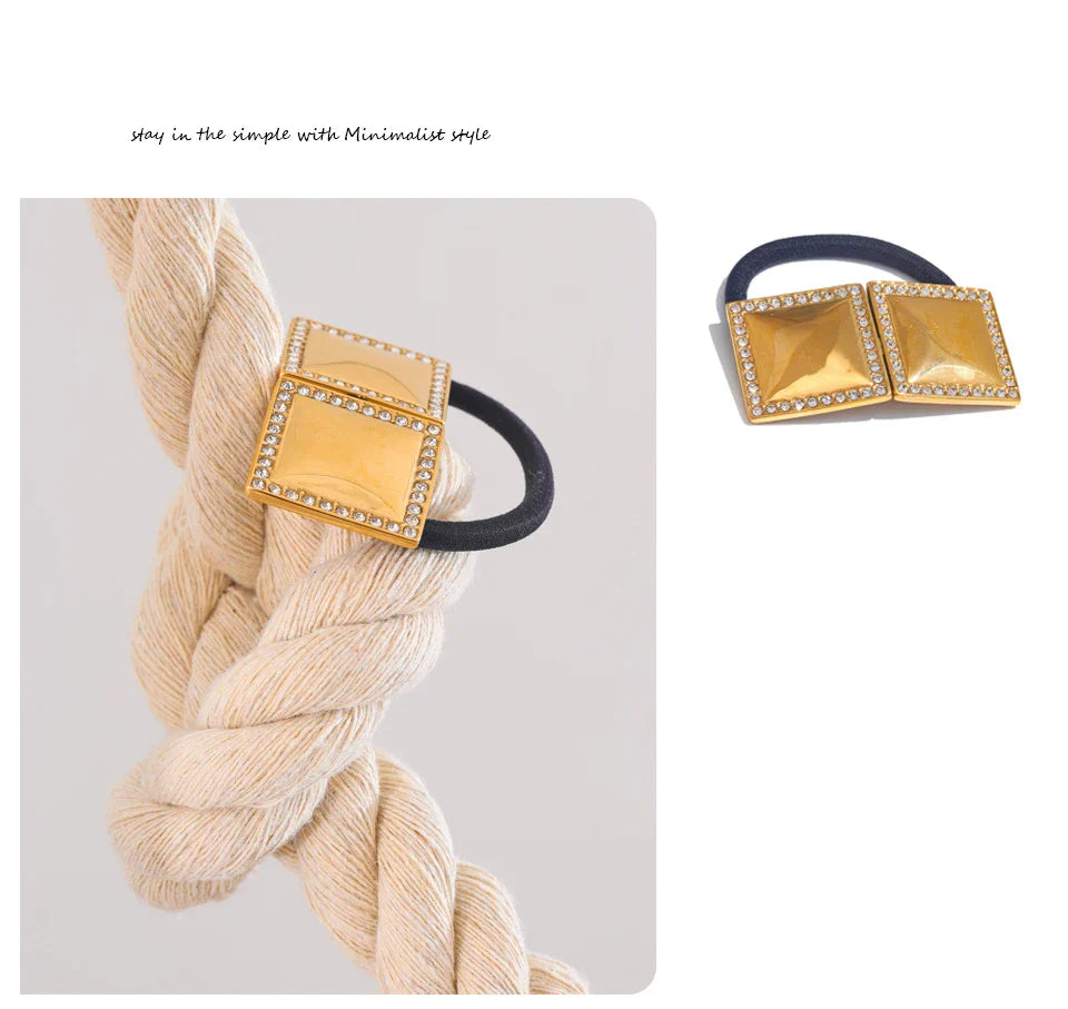 Stainless Steel Zirconia Square Headband