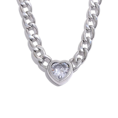 Heart Bling Pendant Necklace