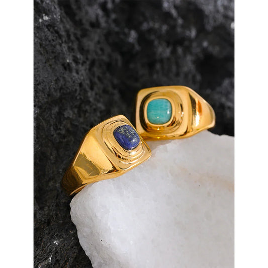 Wide gold ring