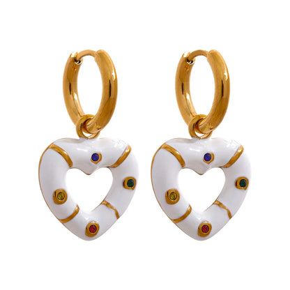 Pink Heart Earrings