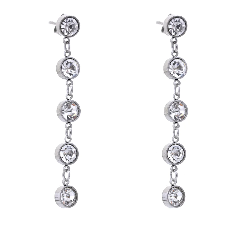 Colorful CZ Drop Earrings